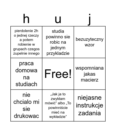 krawiecbingo Card