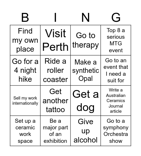 2024....ish Bingo Card