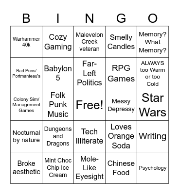 Bobcat bingo Card