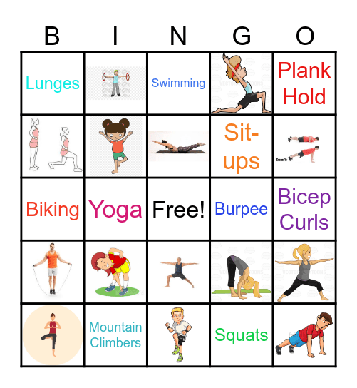 Movement Monday BINGO Card