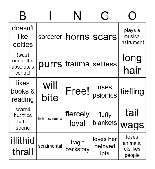 REMORSE's bingo Card