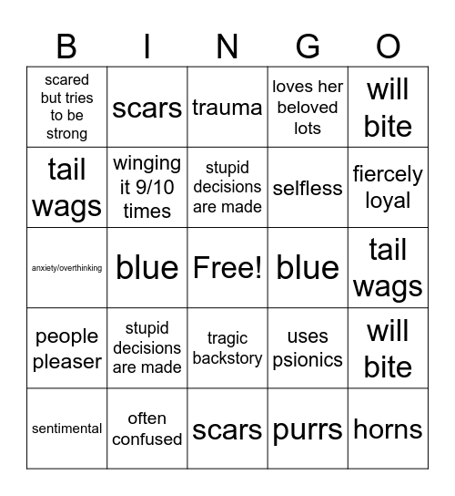 SHINRE's bingo Card