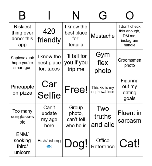 Un-Hinged Bingo Card