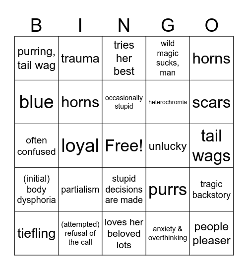 SHINRE's bingo Card