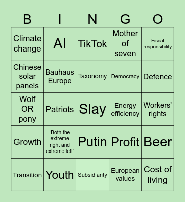 Maastricht Bingo Card