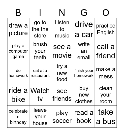 Did you... this weekend? Bingo Card