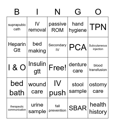 Lab 526 Bingo! Bingo Card