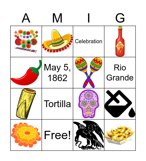 CINCO DE MAYO Bingo Card