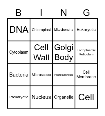 Cell Bingo Card