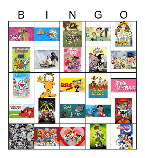 Cartoons Bingo Card