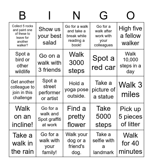 W E L L - Bingo Card