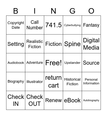 Library Bingo Card