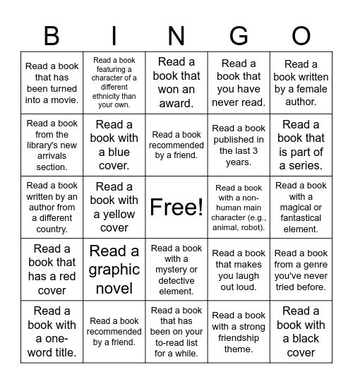 Sabin Library BINGO Card