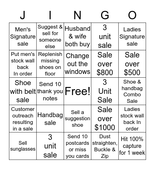 June Jingo Bingo Card