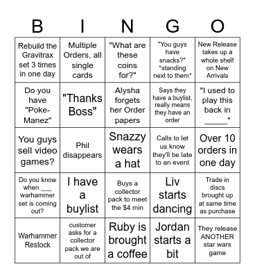 BINGO Card