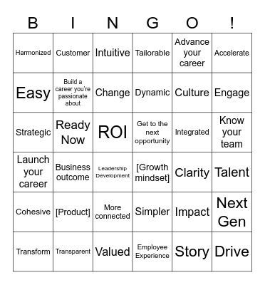 Winner Bingo Card