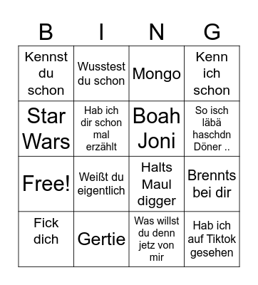 Leons Bingo Card