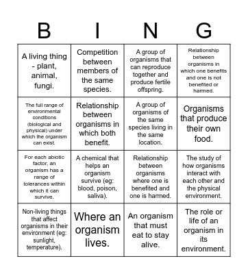 Community Patterns Definitions Bingo Card