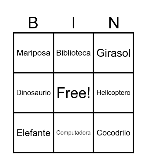 BINGO Card