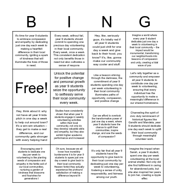 Persuasive Picker! Bingo Card
