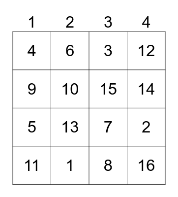 Lesson 3 Idioms Bingo Card