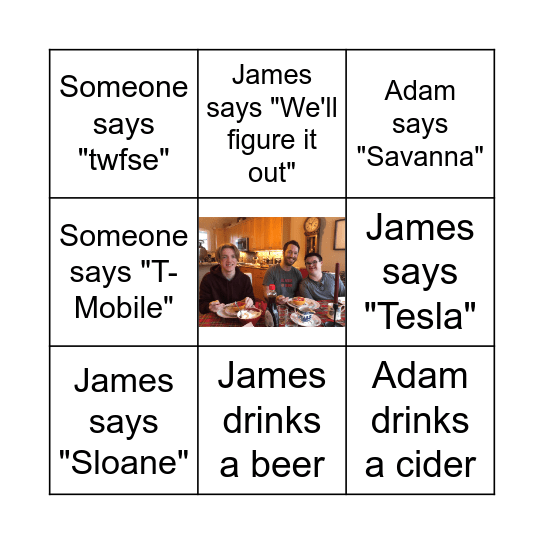 Brother's Bingo Card