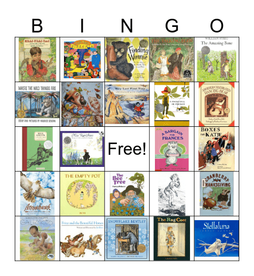 K-1 Language Arts Bingo Card