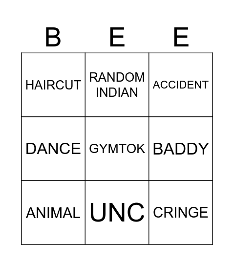 BFM BINGO Card