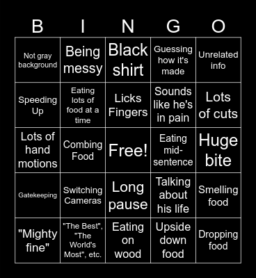 Bendeen Bingo Card