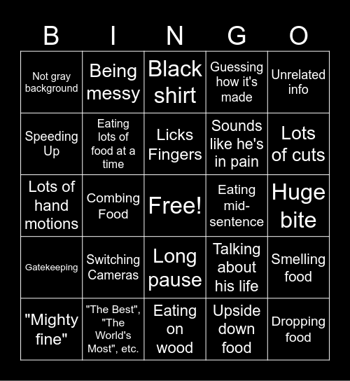 Bendeen Bingo Card