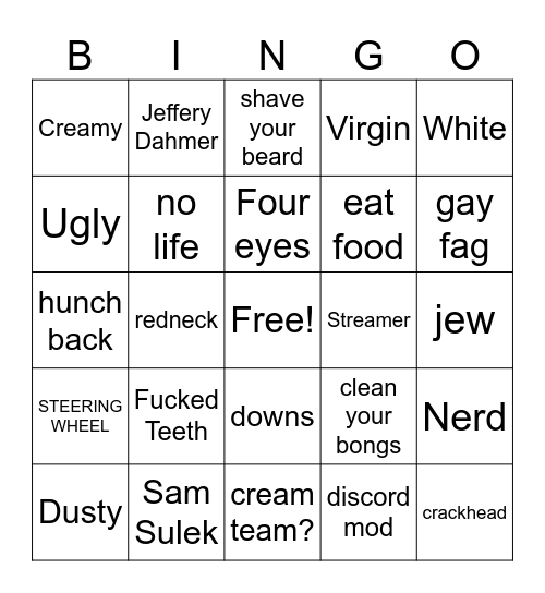 EDGY Bingo Card