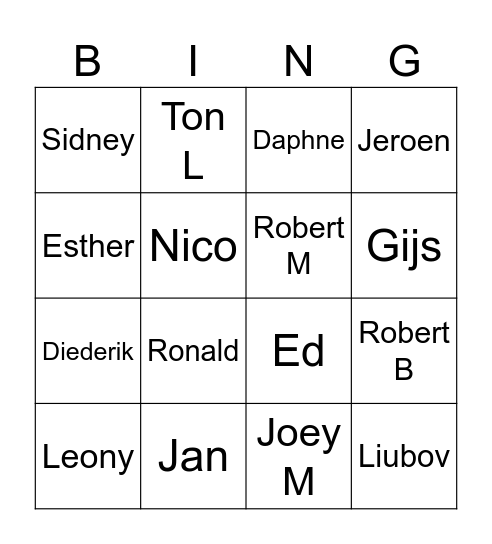 Herman Jansen Bingo Card Bingo Card