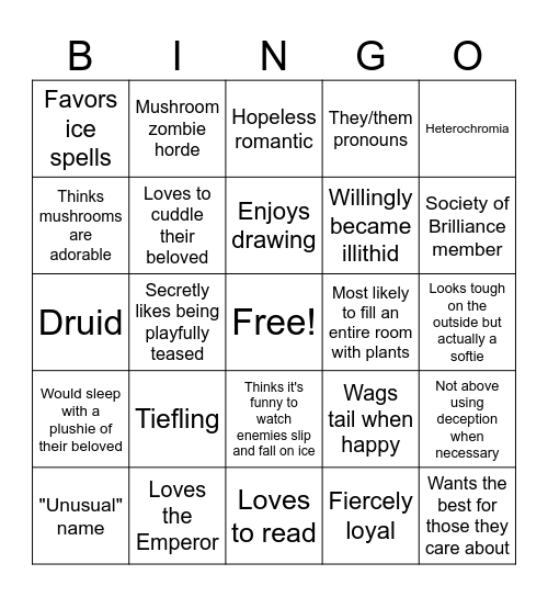 🦑 Nova Bingo ⭐️ Bingo Card