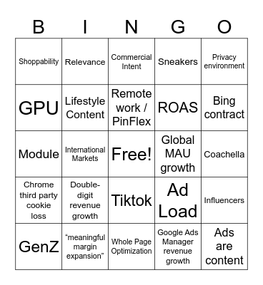 Pinterest Bingo🤓 Bingo Card