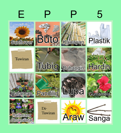 Tinukoy ko, Markahan mo! 🌱 Bingo Card