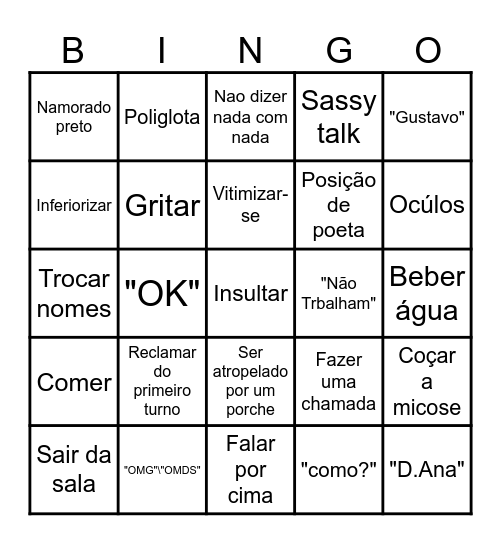 Allen Bingo Card