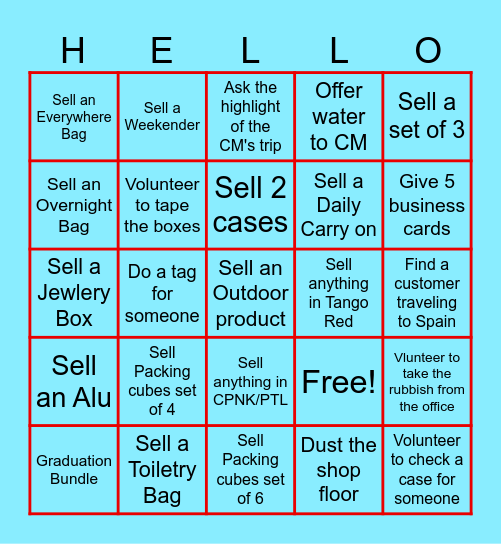 Team Work Bingo Card