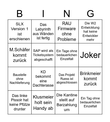 Bingogiesser Bingo Card