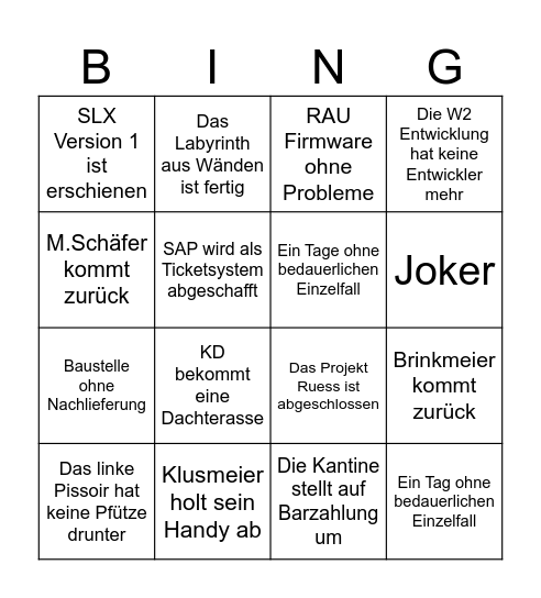 Bingogiesser Bingo Card
