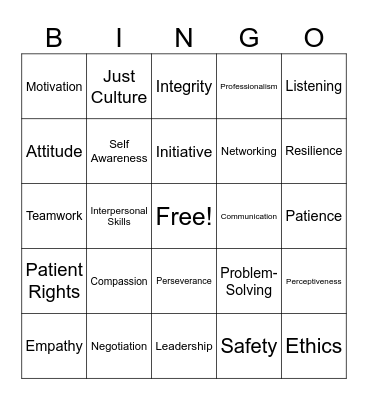 Sinai Chicago Patient Relations WOW Bingo Card