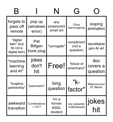 EAB Bingo Card