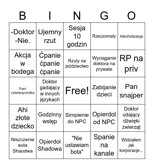 Malum non dormit Bingo Card