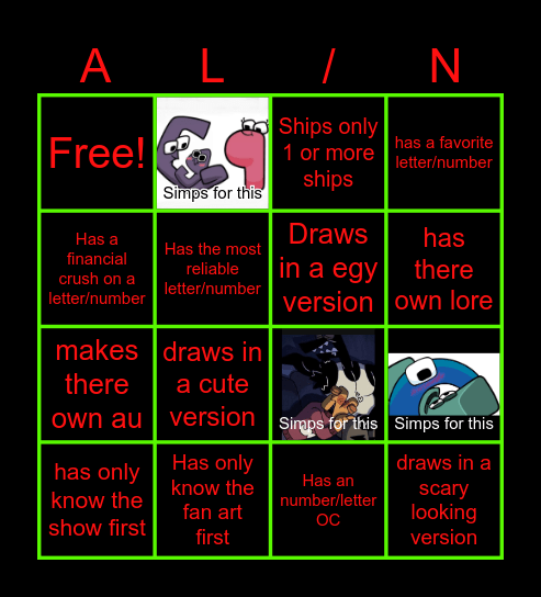 AL/NL bingo Card