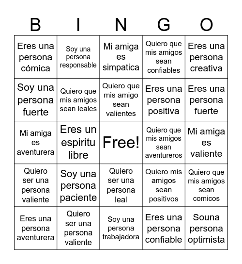 BINGO CUMPLIDOS Bingo Card