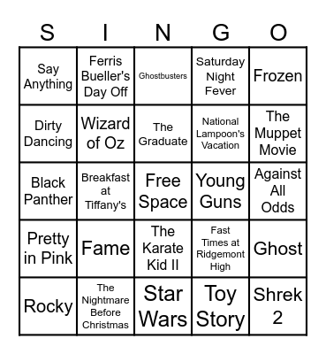 Member Appreciation Party Bingo Card