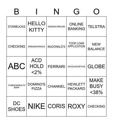 logo-D Bingo Card