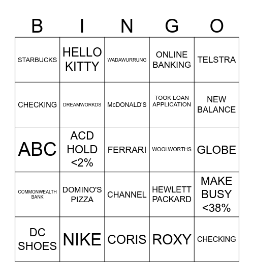 logo-D Bingo Card