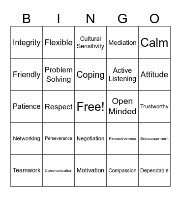 Sinai Chicago: What Makes a Good Patient Relations Caregiver Bingo Card