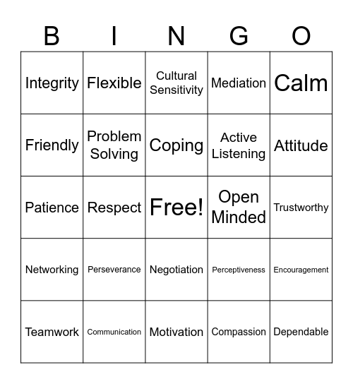 Sinai Chicago: What Makes a Good Patient Relations Caregiver Bingo Card