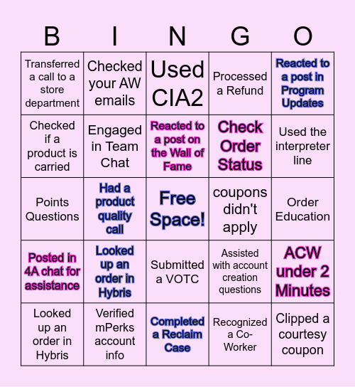 Dreamers May Flower Bingo <3 Bingo Card